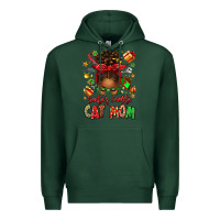 Sports Green santas favorite cat mom Premium Hoodie - texasbilliewilder