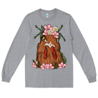 Heather Grey chicken Long Sleeve Tee - MaliasSmallBusiness
