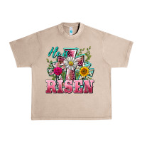 French Oak he is risen cross easter Urban Heavy Tee - BarkalooDesign