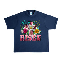 Navy he is risen cross easter Urban Heavy Tee - BarkalooDesign