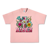 Salmon he is risen cross easter Urban Heavy Tee - BarkalooDesign