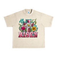 Sandshell he is risen cross easter Urban Heavy Tee - BarkalooDesign