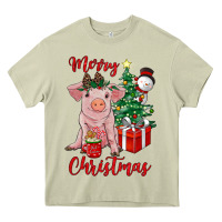 Mossy merry christmas pig Heavy Core Tee - RanaPortraitStore