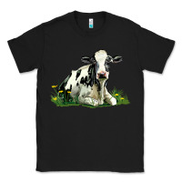 Black holstein cow sitting Classic Tee - LillyAllenDesigns
