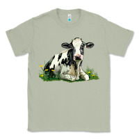 Matcha holstein cow sitting Classic Tee - LillyAllenDesigns