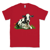 Red holstein cow sitting Classic Tee - LillyAllenDesigns