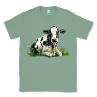 Sage holstein cow sitting Classic Tee - LillyAllenDesigns