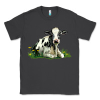 Smoke holstein cow sitting Classic Tee - LillyAllenDesigns