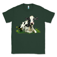 Sports Green holstein cow sitting Classic Tee - LillyAllenDesigns