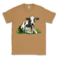 Toasted Coconut holstein cow sitting Classic Tee - LillyAllenDesigns