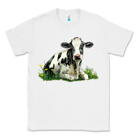 White holstein cow sitting Classic Tee - LillyAllenDesigns