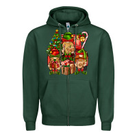 Sports Green Christmas Elf Truck Zipper Hoodie - BundleAndBundleShop
