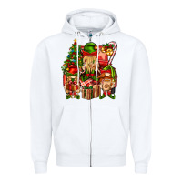 White Christmas Elf Truck Zipper Hoodie - BundleAndBundleShop