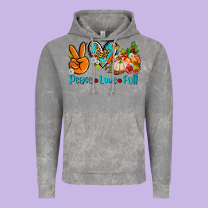 Peace Love Fall Ado Vintage Hoodie Designed By Adodesignshop