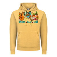 Vintage Mustard peace love fall ado Vintage Hoodie - AdoDesignShop