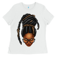 White afro woman faux jumbo locs Ladies Tee - texasbilliewilder
