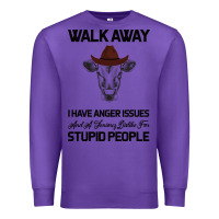 Purple trusting people turned me into the heifer i am tod  black Premium Sweatshirt - Bettercallsaul