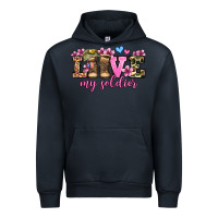 Navy love my soldier olivia Urban Hoodie - OliviaCreatesArt