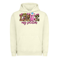 Pigment Pistachio love my soldier olivia Urban Hoodie - OliviaCreatesArt