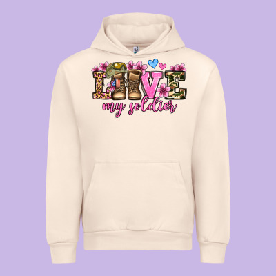 Love My Soldier Olivia Urban Hoodie Designed By Oliviacreatesart