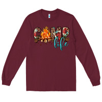 Burgundy camp life Long Sleeve Tee - JahusDesignShop
