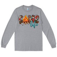 Heather Grey camp life Long Sleeve Tee - JahusDesignShop