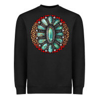 Black turquoise gemstone christmas ornament Heavyweight Sweatshirt - Jasminsmagicworld