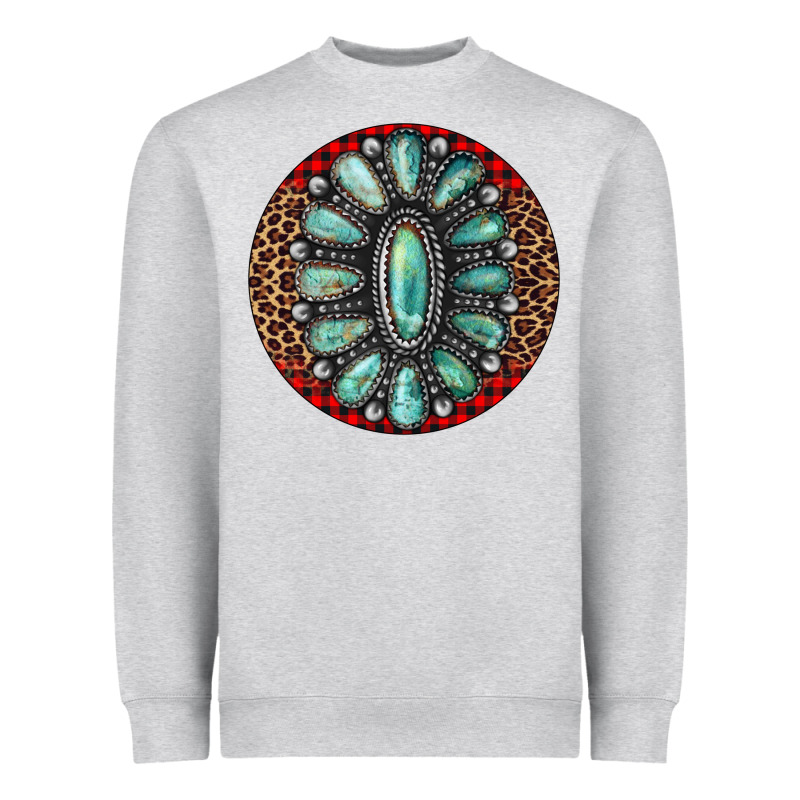 Turquoise Gemstone Christmas Ornament Heavyweight Sweatshirt by Jasminsmagicworld | Teevron
