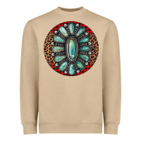 Mushroom turquoise gemstone christmas ornament Heavyweight Sweatshirt - Jasminsmagicworld