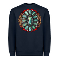 Navy turquoise gemstone christmas ornament Heavyweight Sweatshirt - Jasminsmagicworld