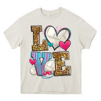 Cream love volleyball Heavy Core Tee - Zillion Design Studio