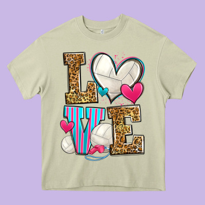 Love Volleyball Heavy Core Tee Designed By Zillion Design Studio