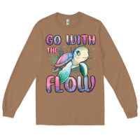Toasted Coconut go with flow turtle Long Sleeve Tee - MaliasSmallBusiness