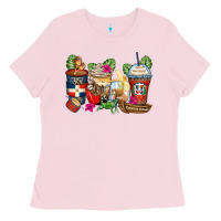 Bubblegum Pink dominican republic coffee cups Ladies Tee - Zillion Design Studio