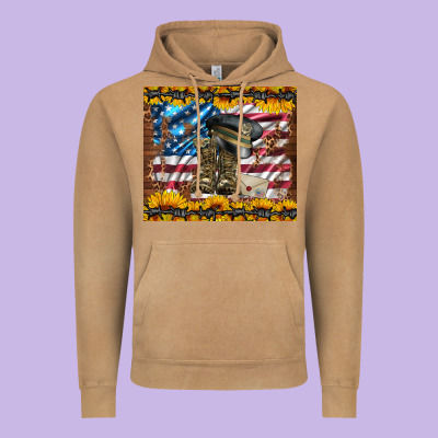 Westerm Usa Army Boots Vintage Hoodie Designed By Artiststas