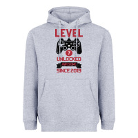Heather Grey Kids Level 7 Unlocked Awesome Since 2013 Heavyweight Hoodie - Bettercallsaul