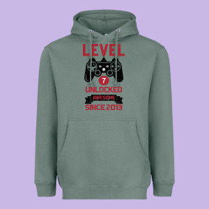 Kids Level 7 Unlocked Awesome Since 2013 Heavyweight Hoodie Designed By Bettercallsaul