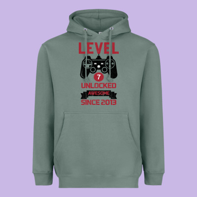 Kids Level 7 Unlocked Awesome Since 2013 Heavyweight Hoodie Designed By Bettercallsaul