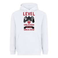 White Kids Level 7 Unlocked Awesome Since 2013 Heavyweight Hoodie - Bettercallsaul