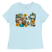 Bull Skull Coffee Cups Ladies Tee | Teevron