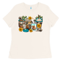 Bone bull skull coffee cups Ladies Tee - Zillion Design Studio