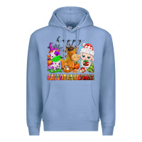 Colony Blue happy hallothanksmas farm animals Premium Hoodie - texasbilliewilder
