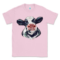 Bubblegum Pink holstein calf face Classic Tee - LillyAllenDesigns