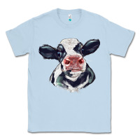 Dusty Blue holstein calf face Classic Tee - LillyAllenDesigns