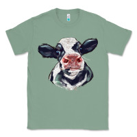 Sage holstein calf face Classic Tee - LillyAllenDesigns