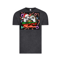 Vintage Black gamer merry christmas Vintage Tee - NancyCooperArtShop
