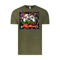 Vintage Olive gamer merry christmas Vintage Tee - NancyCooperArtShop