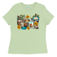 Matcha bull skull coffee cups Ladies Tee - Zillion Design Studio