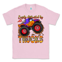Bubblegum Pink Easily Distracted By Trucks Classic Tee - CowhideDigitalArt