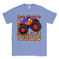 Colony Blue Easily Distracted By Trucks Classic Tee - CowhideDigitalArt
